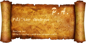 Péter Andrea névjegykártya